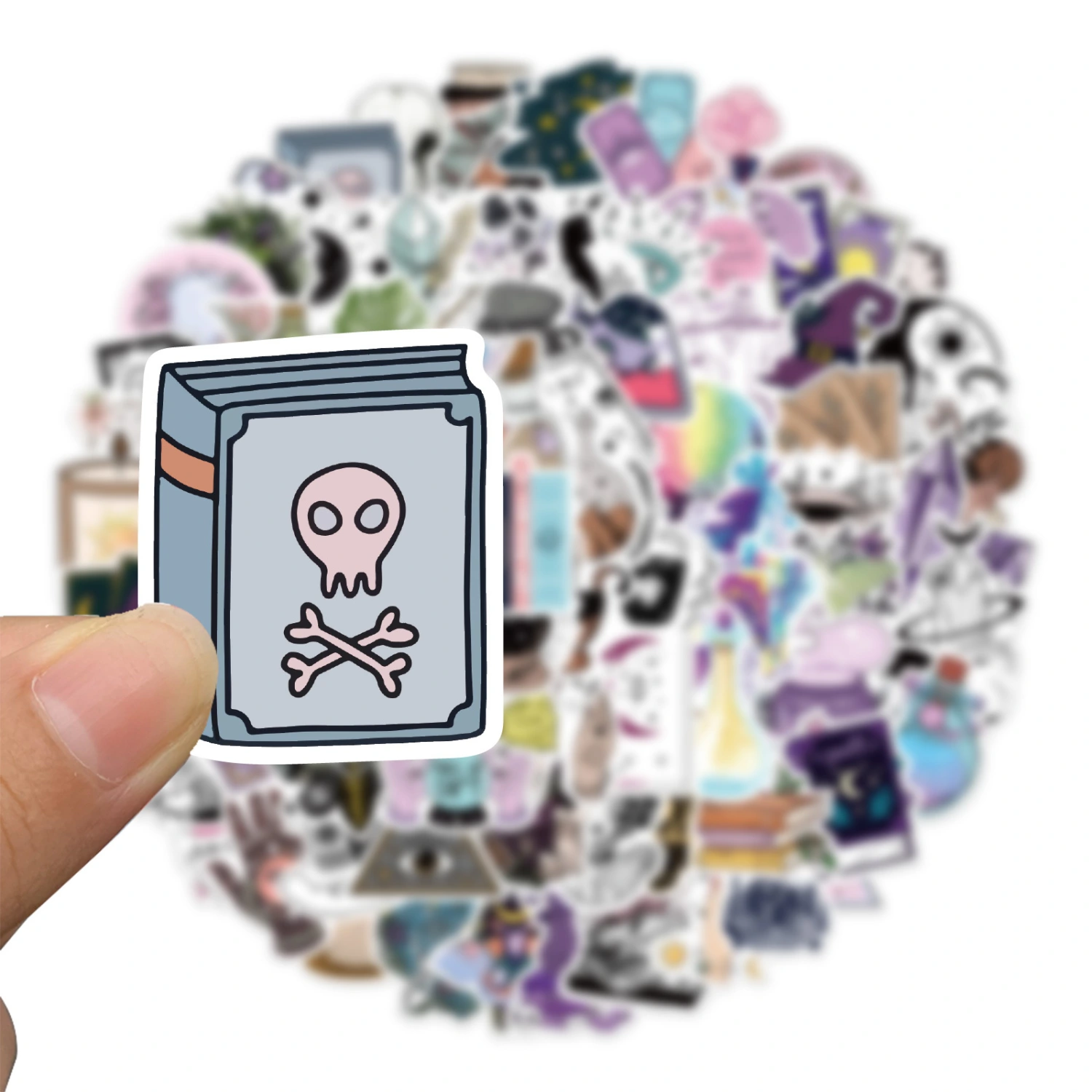 Bohemian Style Witch Cartoon Sticker