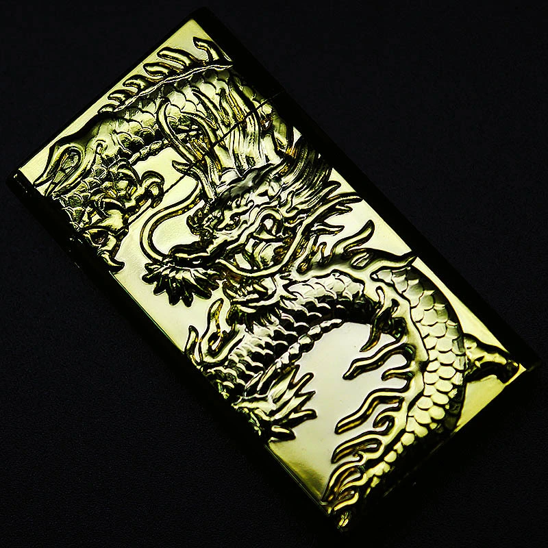 Relief Dragon Crisp Sound Red Fire Windproof Langsheng Lighter