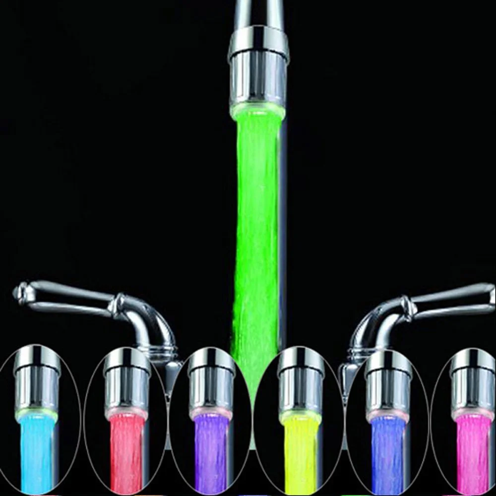 Colorful Luminous Mini Micro-shaped Colorful Color Changing Faucet Colorful Self-changing Temperature Control