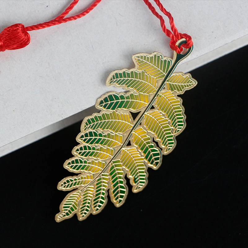 Brass Electroplated Creative Leaf Student Creative Bookmark