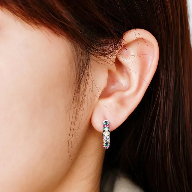 Fashion Simple Colorful Zircon Women's Ear Clasp