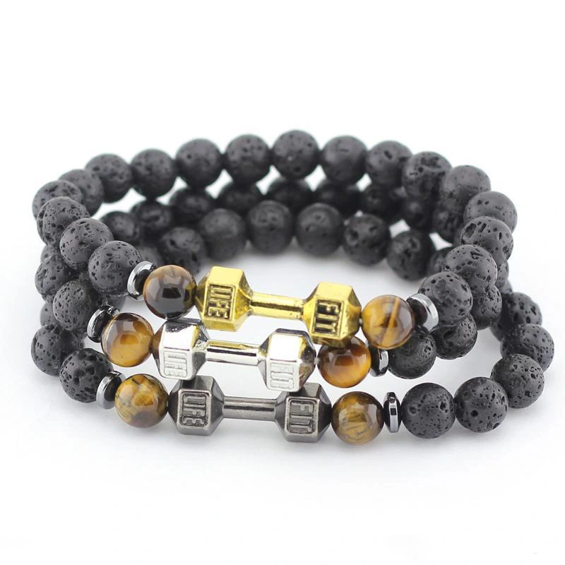 Stretch Volcano Dumbbell Men's Bracelet