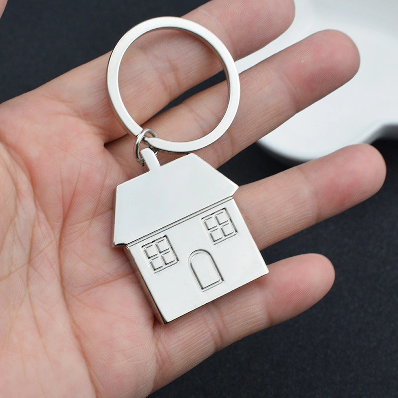 Creative Metal Real Estate Advertising Small Gift House Keychain