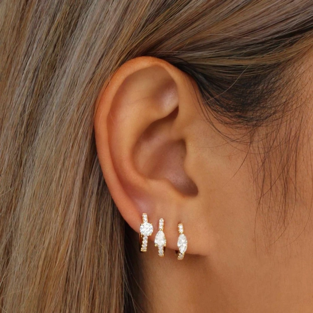 Lighter Earrings With Diamond Poppers