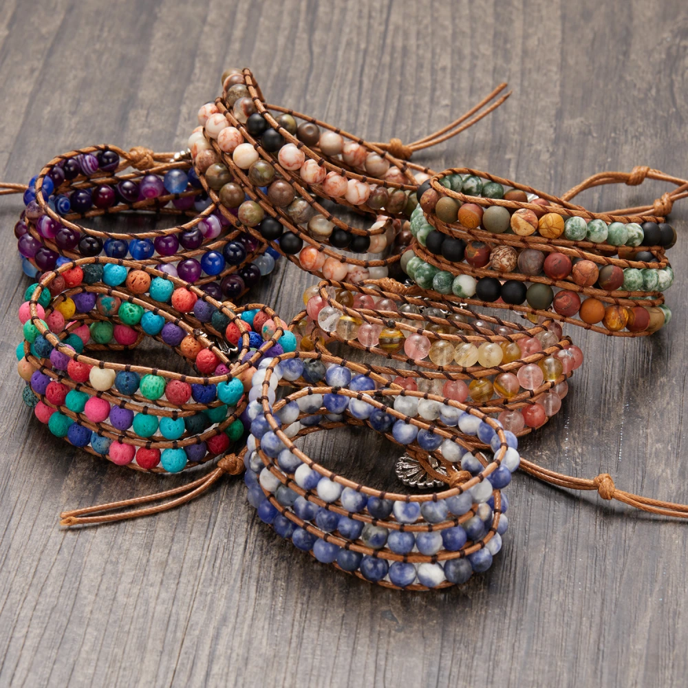 Natural Stone Hand Woven Multilayer Bracelet