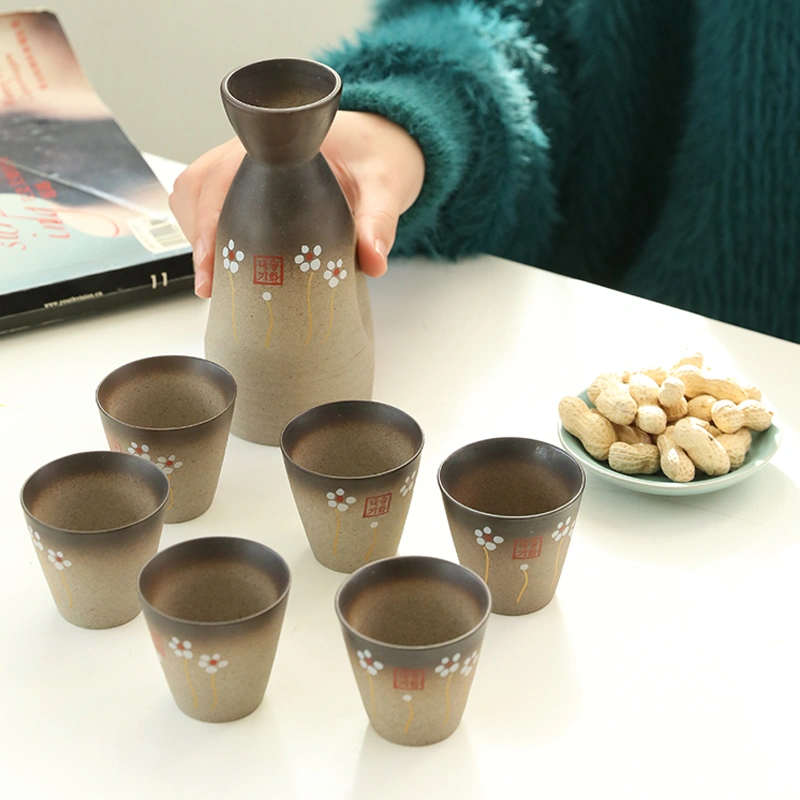 Japanese Style Wine Pot Home Ceramic Wine Cup Set