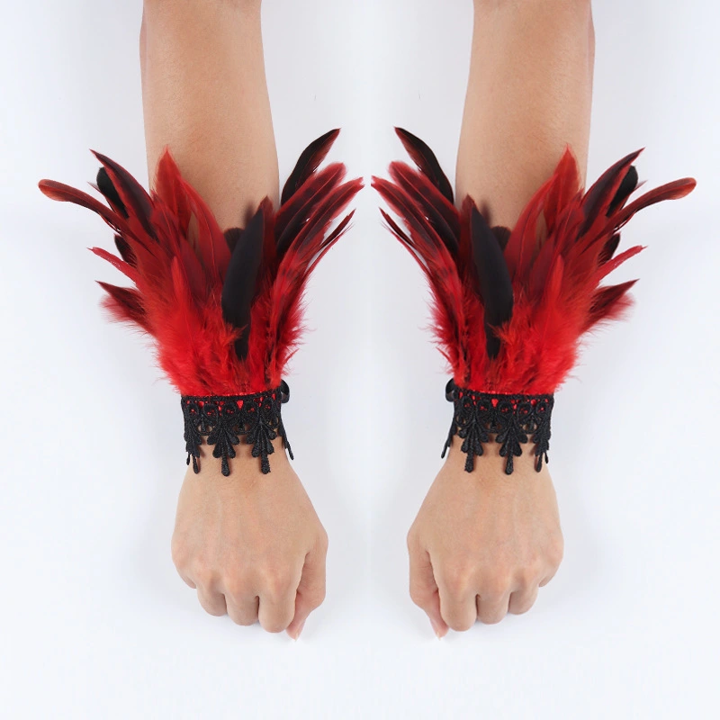 Role Play Lace Feather Wrist