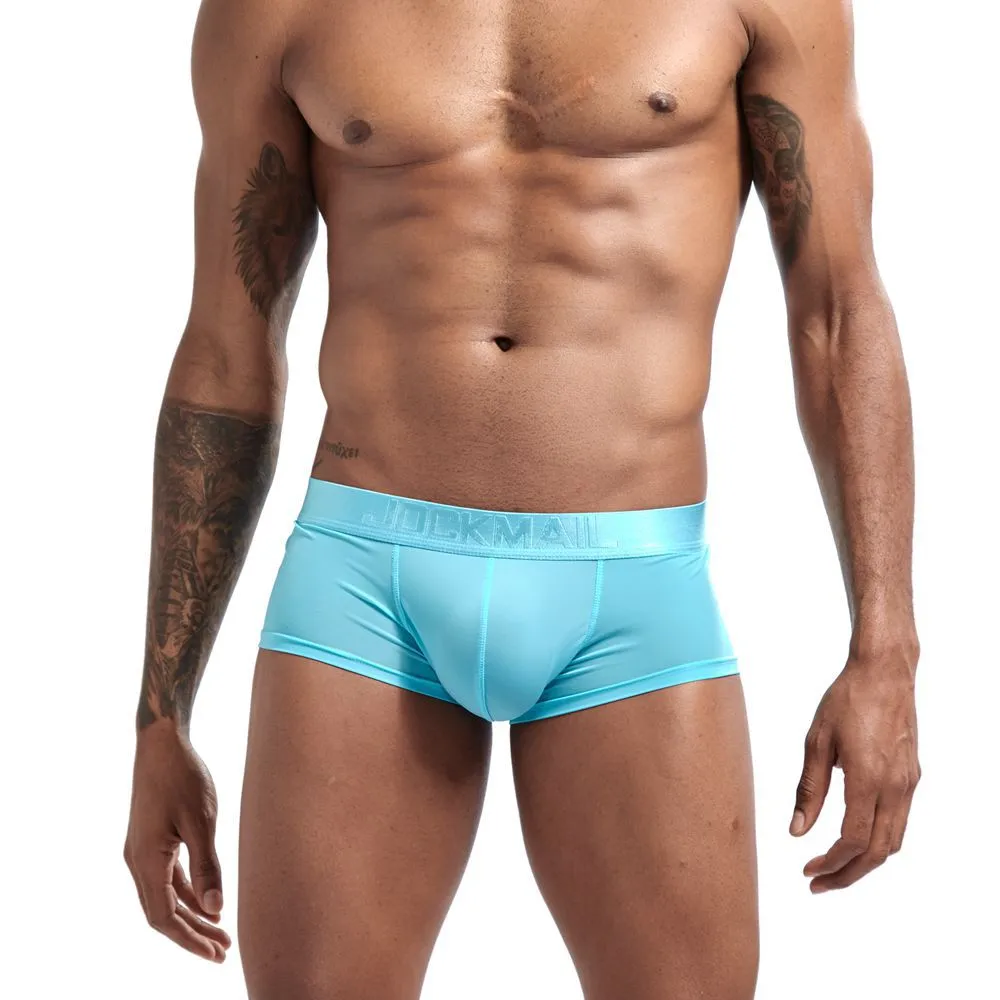 Transparent Seamless Men's Ice Silk Boxer Briefs