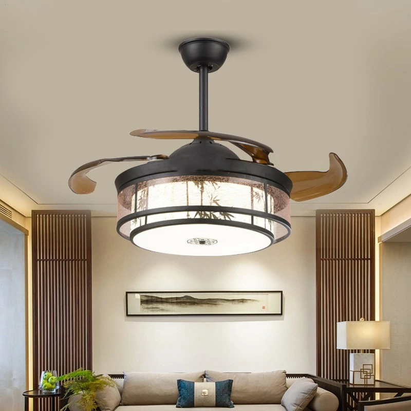 New Chinese Style Fan Chandelier Invisible Retro