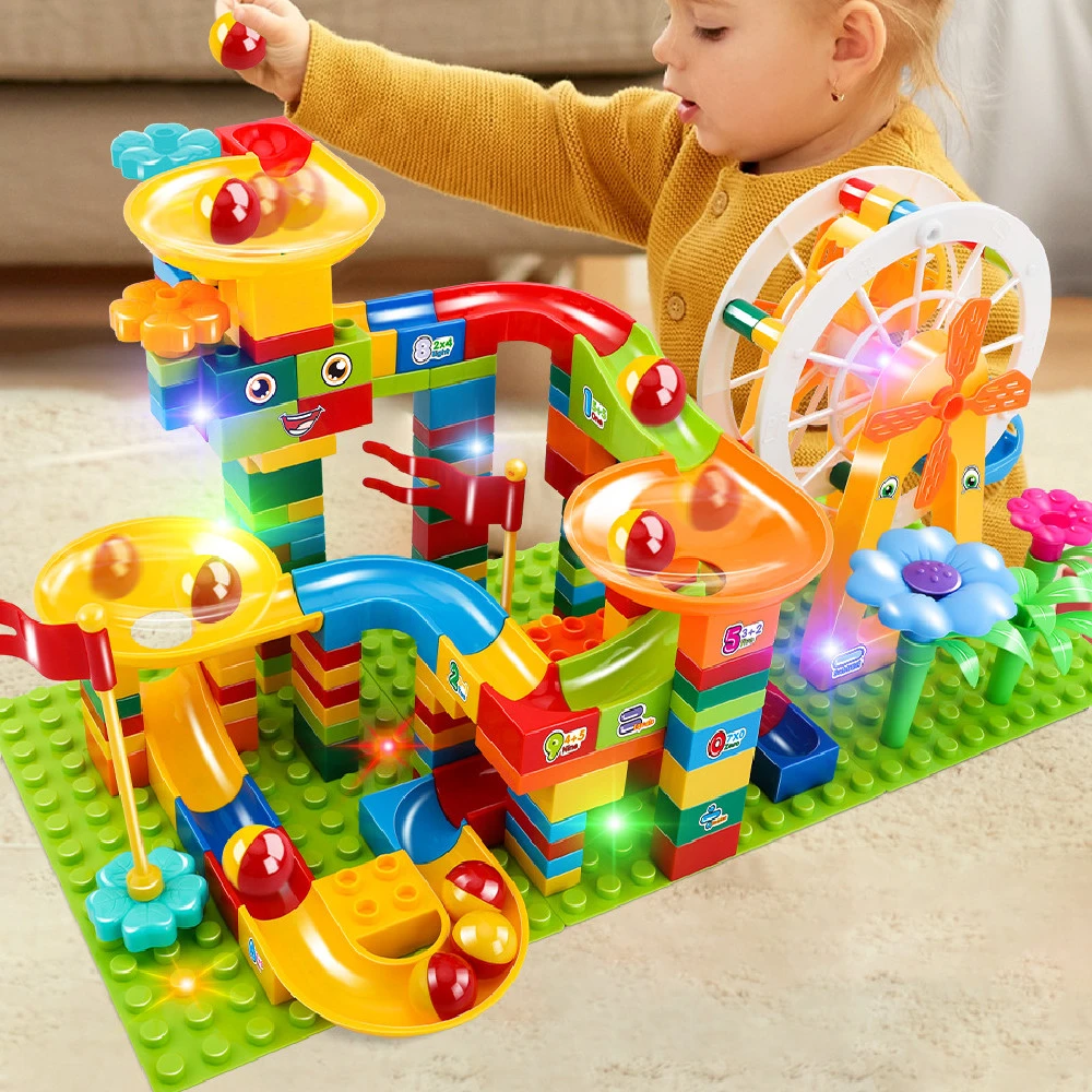 The New Children's Ball Building Block Slide Toys