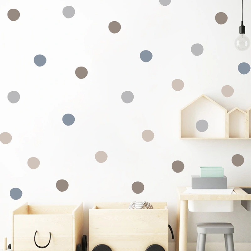 Morandi Color Dot Girl Bedroom Hallway Wall Background Beautification Decorative Wall Sticker