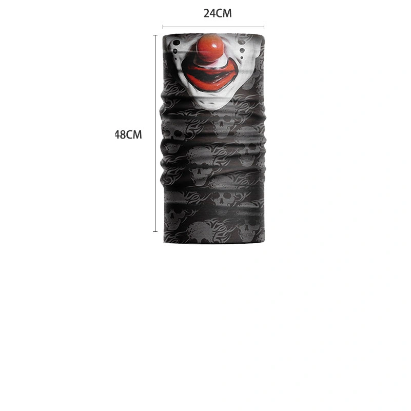 High Quality Digital Printing Multifunctional Towel Skull Sunscreen Cycling Mask Scarf