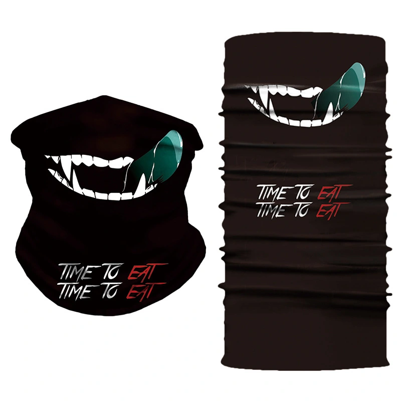 High Quality Digital Printing Multifunctional Towel Skull Sunscreen Cycling Mask Scarf