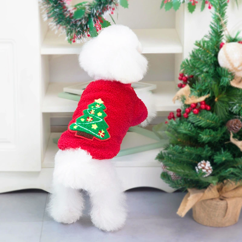 Dog Clothes Autumn And Winter Pet Clothes New Teddy Small Dog Pet Clothing Winter 21 Christmas Tree Fluffy Jacket