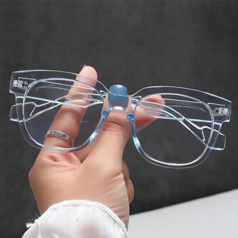 Thick Frame Box Glasses Frame Male And Female Students Anti Blue Light Internet Celebrity Optical Glasses Glasses With Myopic Glasses Option