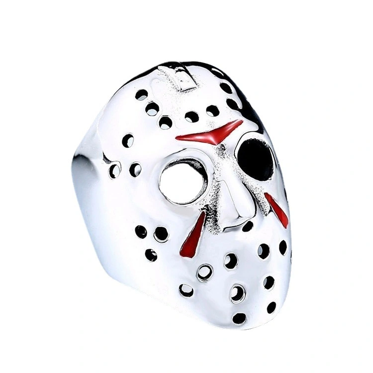 Fashion Alloy Electroplated Silver Cute Skull Ring