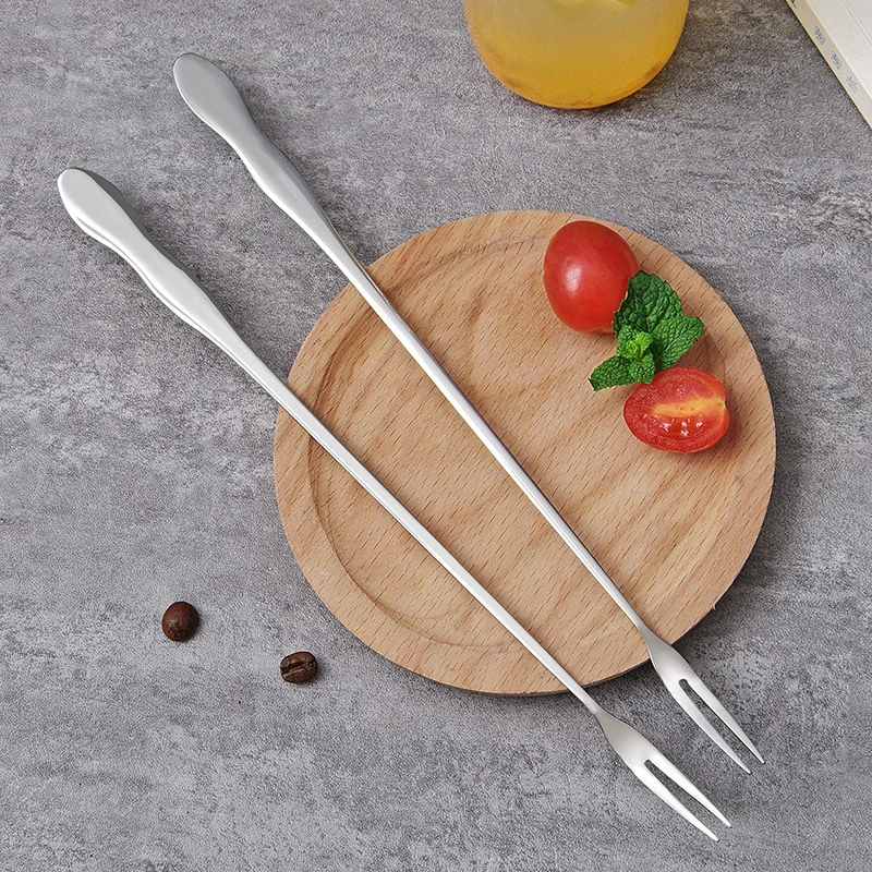 Household Pear-shaped Fruit Fork Stainless Steel