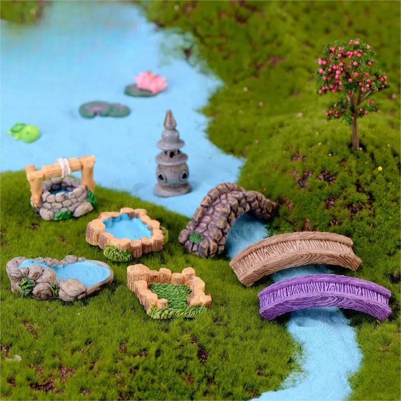 Micro Landscape Retro Antique Resin Scene Decoration