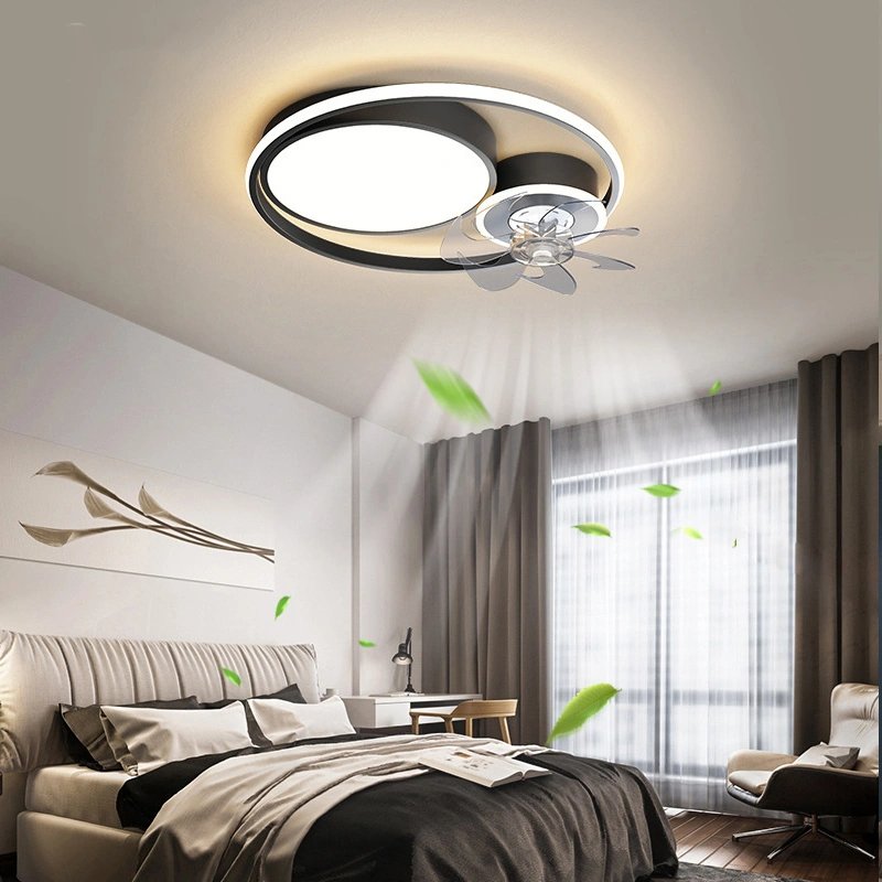 Nordic Light Luxury Simple Atmospheric Suction Fan Lamp