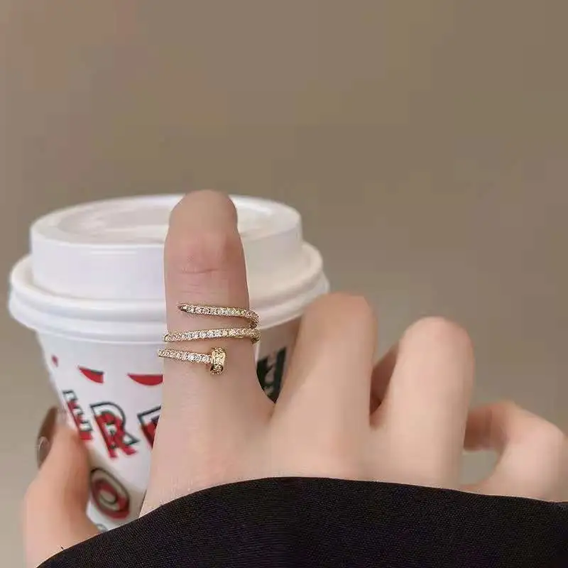 Multi-layer Nail Ring Index Finger Ring Fashion Personalized Opening Adjustable