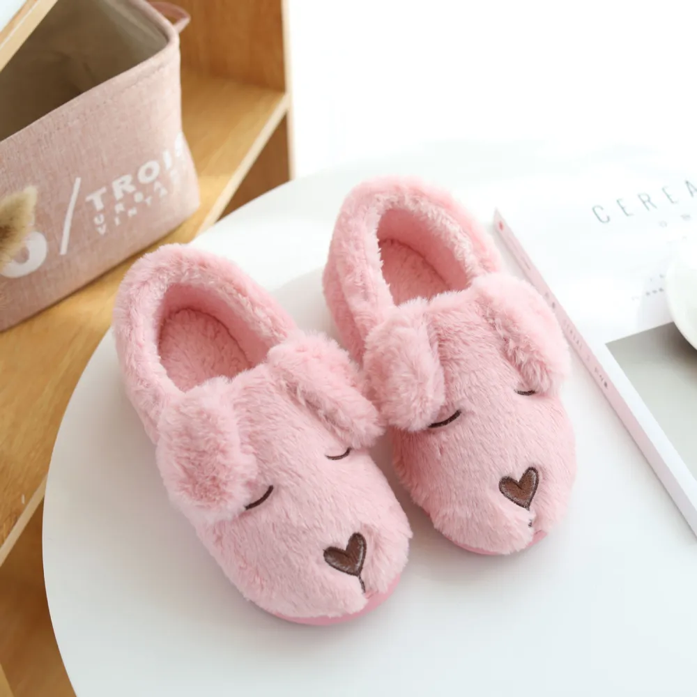 Cotton Slippers Women's Autumn And Winter Thick Bottom Slippers Indoor Soft Bottom Cartoon Fluffy Slippers Home Warm Postpartum Confinement Shoes Winter