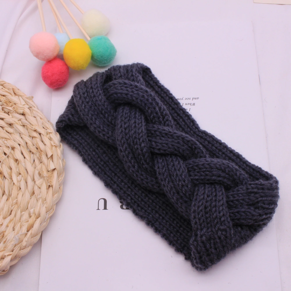 Children's Wool Hair Band Baby Fashion European And American Style Knitted Cross Twist Baby Ear Protection Hair Accessories