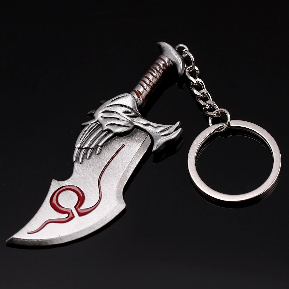 Surrounding The Game God Of War 4 Chaos Blade Broadsword Keychain Kuiye Axe Weapon Model Shield Pendant