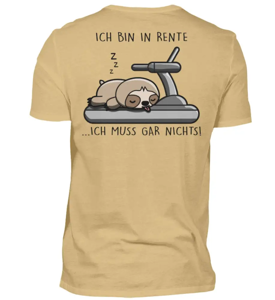 Pension Sloth Shirt Unisex Back Printing