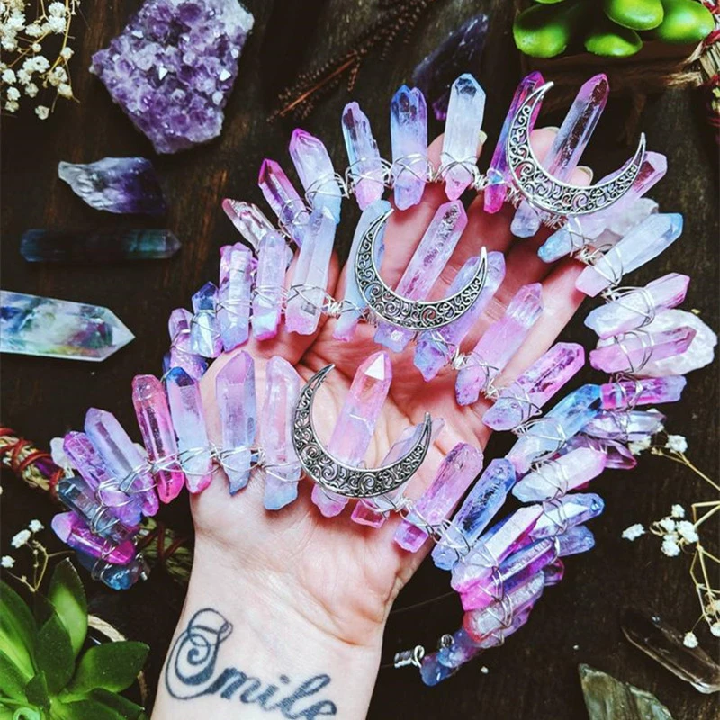 Rainbow Mermaid Colors Natural Crystal