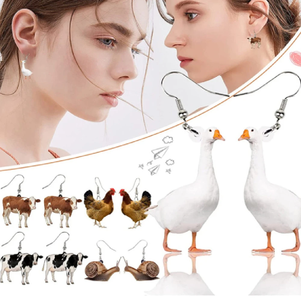 Iron Accessories Creative Earrings Animal Simulation