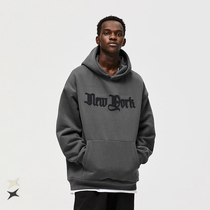 Letter High Density Toothbrush Embroidery Hoodie