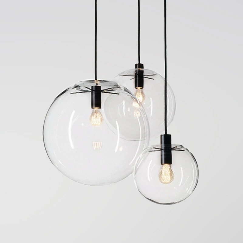 Nordic Postmodern Minimalist Transparent Glass Chandelier