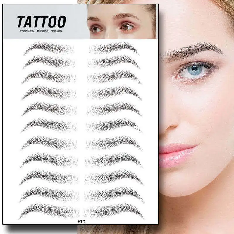 3D Waterproof Semi-permanent Eyebrow Stencil Stickers