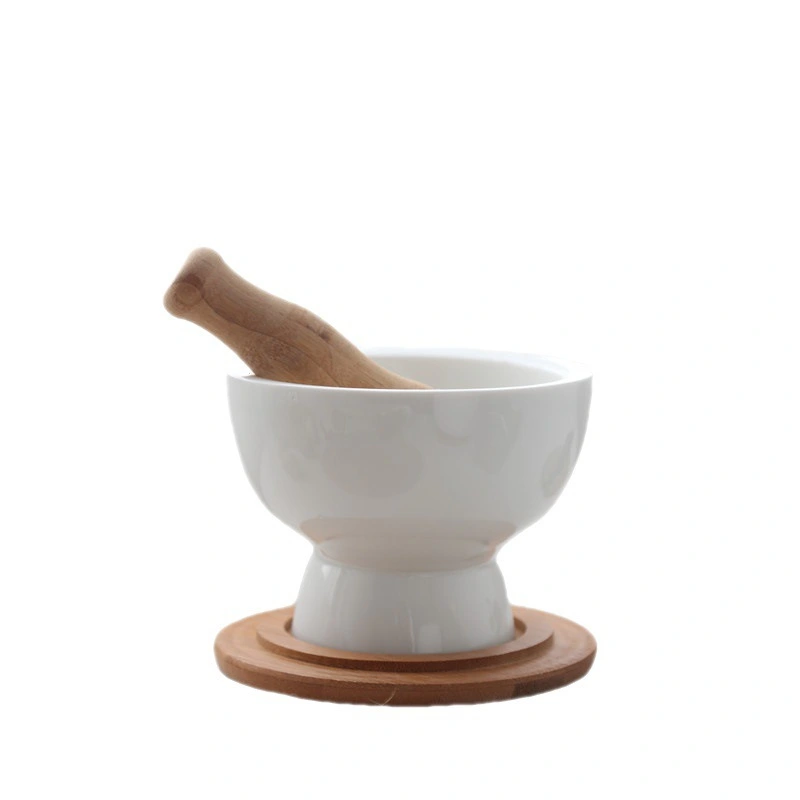 Household Ceramic Garlic Mortar Masher Mashed