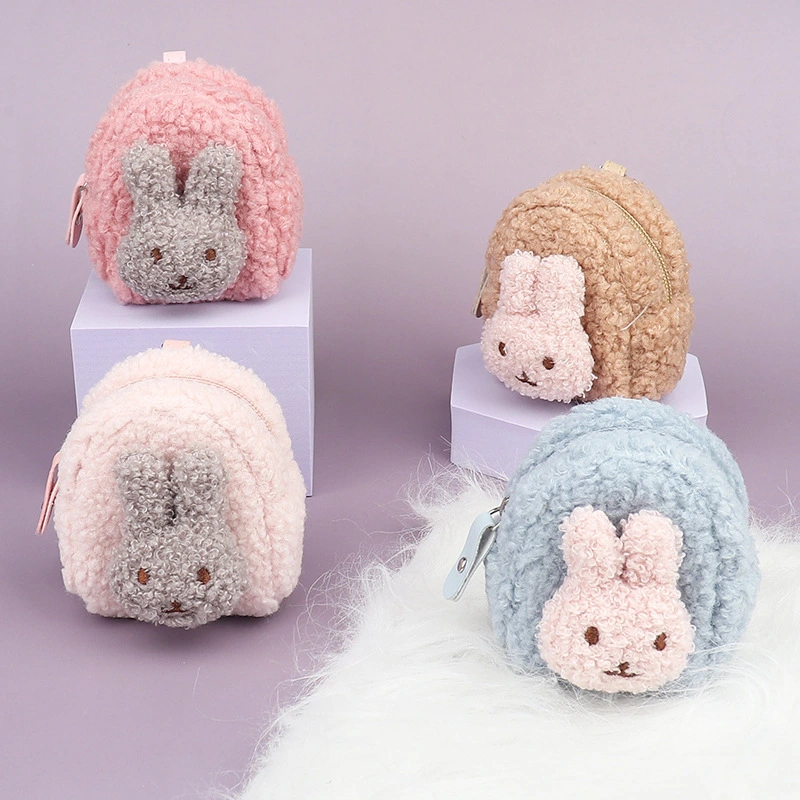 Women's Fashion Cute Little Rabbit Lamb Wool Coin Purse