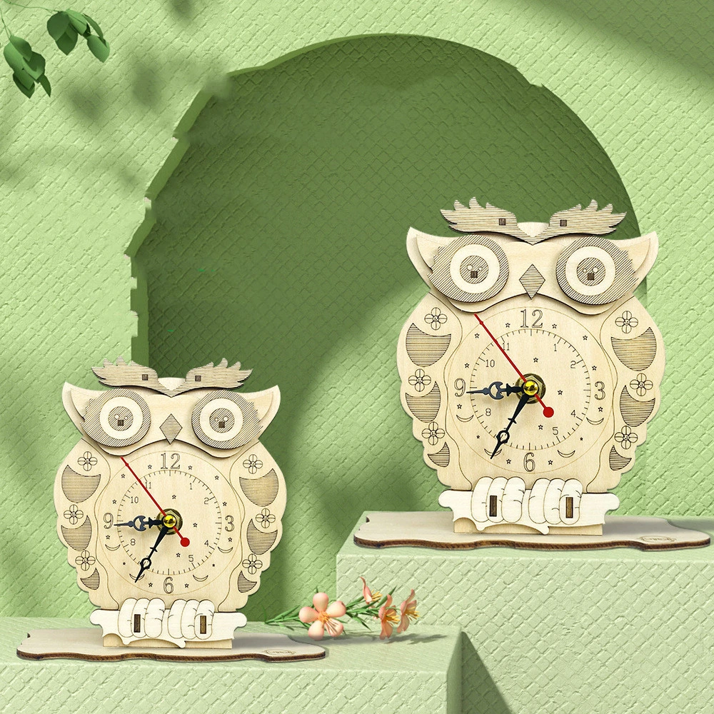 Children's Educational Science Toy Owl Clock