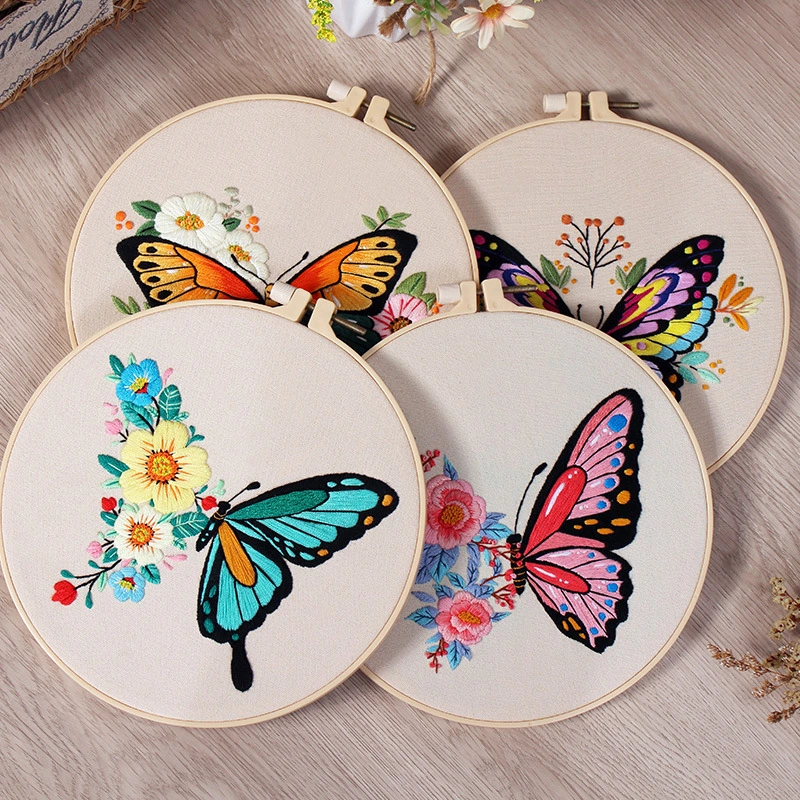 Butterfly Diy Manual Embroidery Material Bag