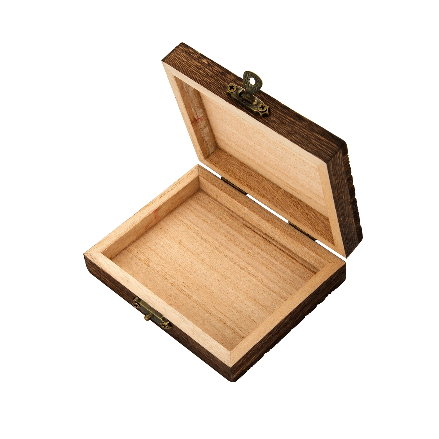 Flap Pine Wood Gift Box Necklace Bracelet