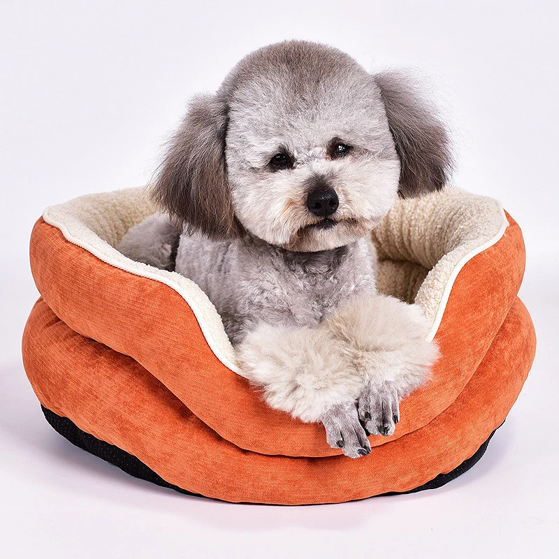 Warm Velveteen Round Kennel Teddy