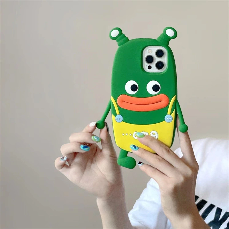 Promax Silicone Phone Case 11 Strap Frog Xr For 12 Sausage Mouth Korean Protective Case