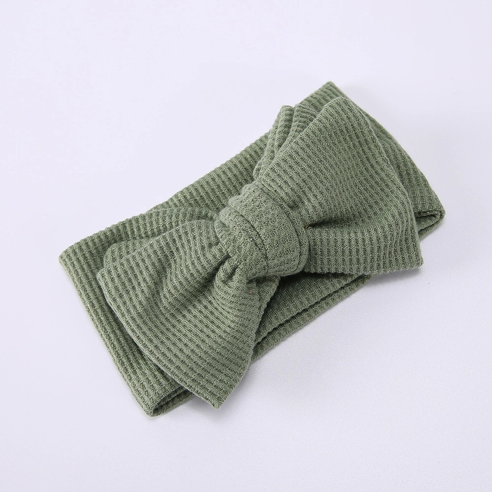 Baby Oversized Bow Children's Waffle Knit Knotted Headband Fontanelle Hair Accessories