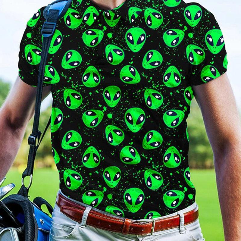Summer New Polo Shirt 3D Printed Casual Short Sleeved Men's Clothing