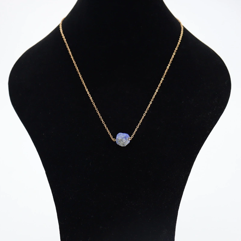 Natural Stone Crystal Ore Pendant Necklace