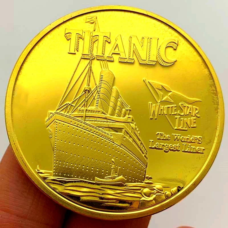 Collector Titanic Commemorative Medallion Gold Coin