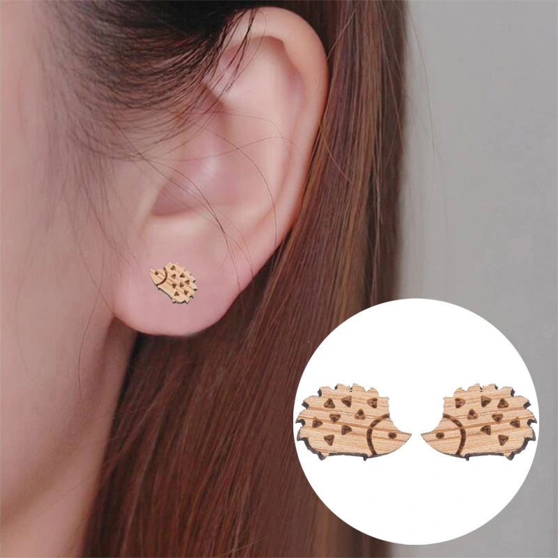 Female Cute Fashion Hedgehog Stud Earrings Personality