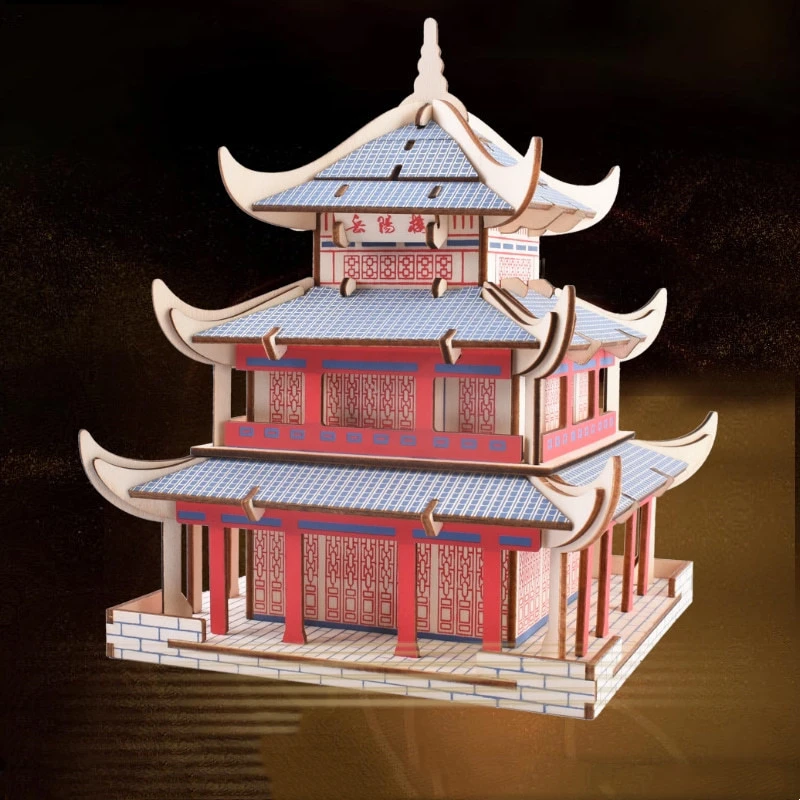 Yueyang Tower 3D Wooden Stereo Puzzle Puzzle