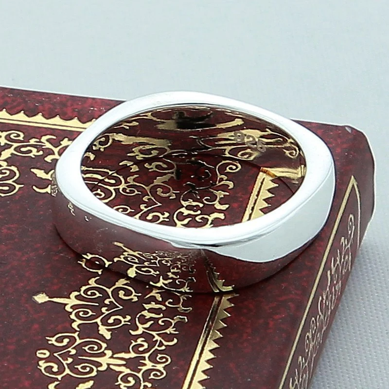 Fashion Silver Simple Square Ring