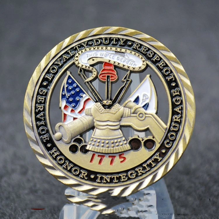 Values Hollow Bronze Plated Metal Badge