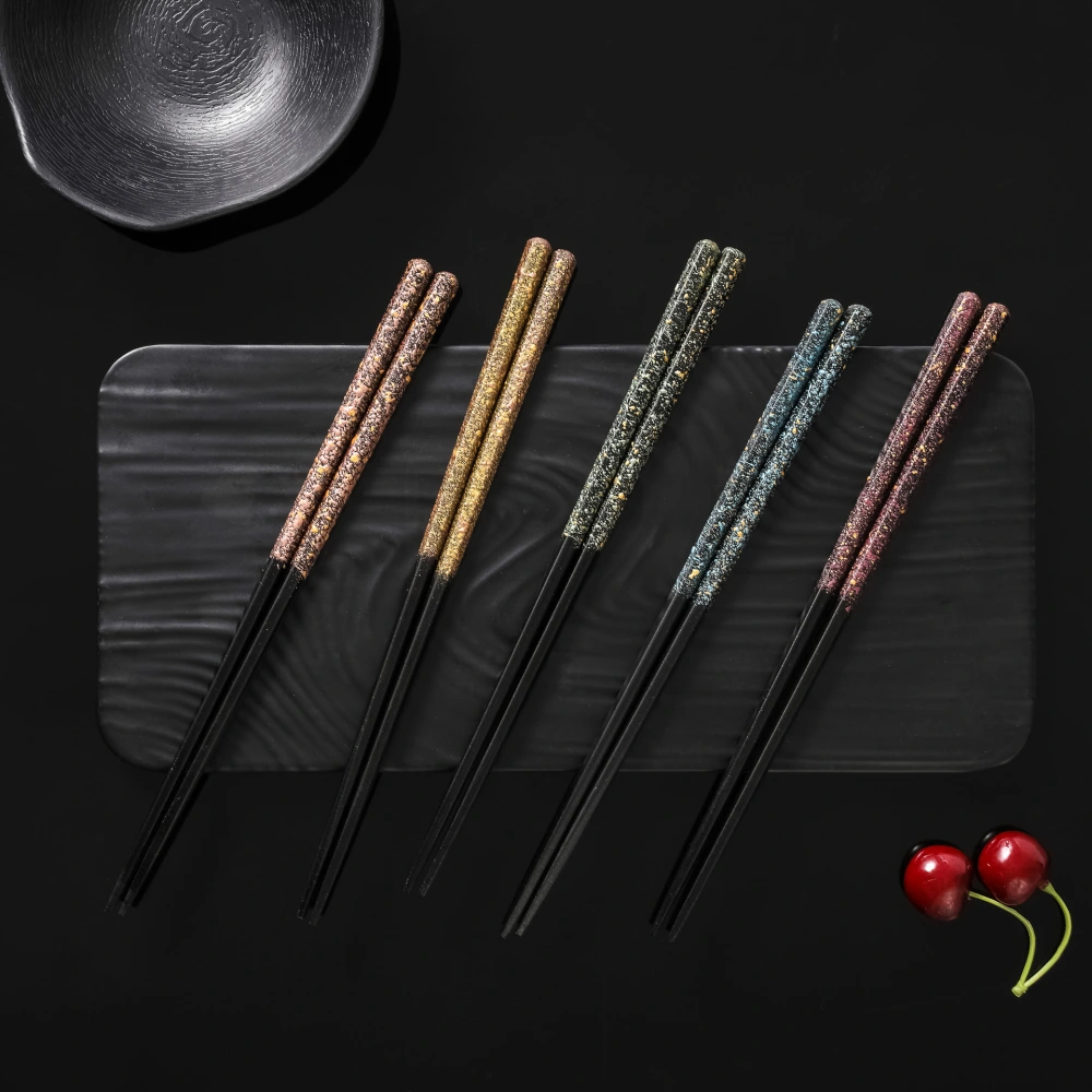 Hexagonal Ink Splashing Chopsticks Tableware