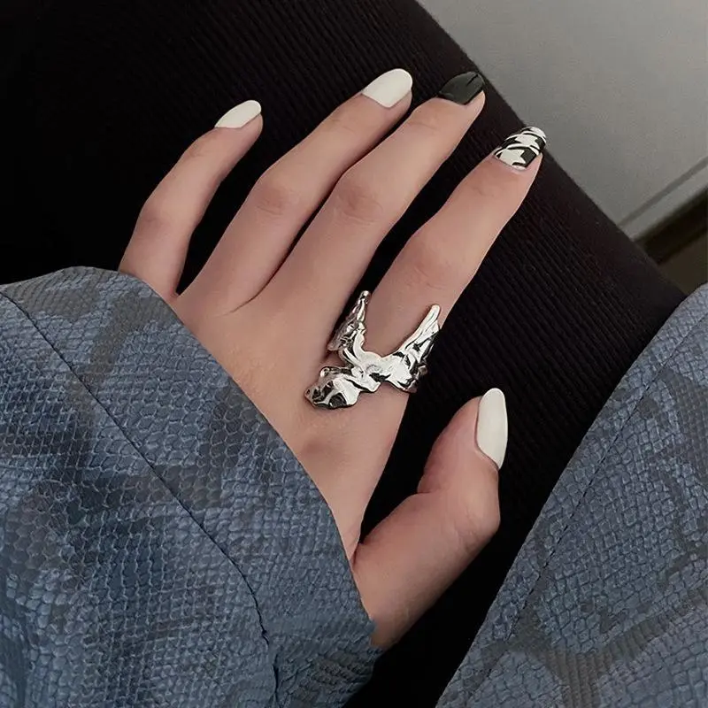 Fashion Punk Style Personality Liquefaction Irregular Ring